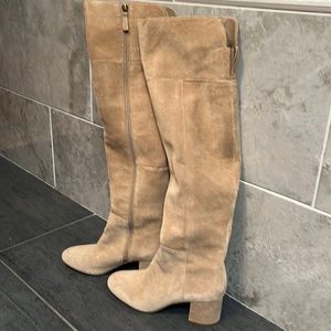 Franco Sarto suede over the knee boots ..never worn size 7 1/2